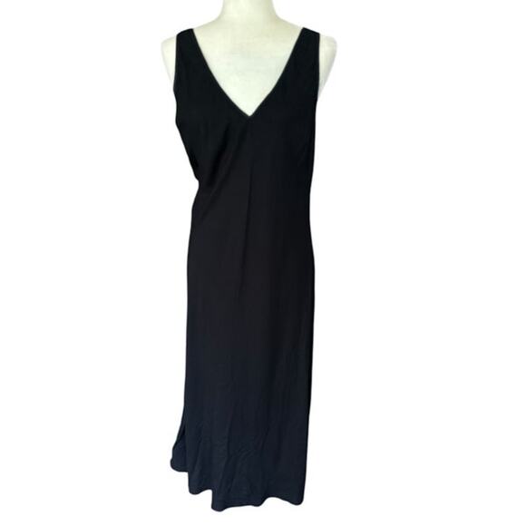 Vintage April Cornell Maxi Dress Small Minimalist Black Whimsygoth Witchy Goth - Picture 1 of 11